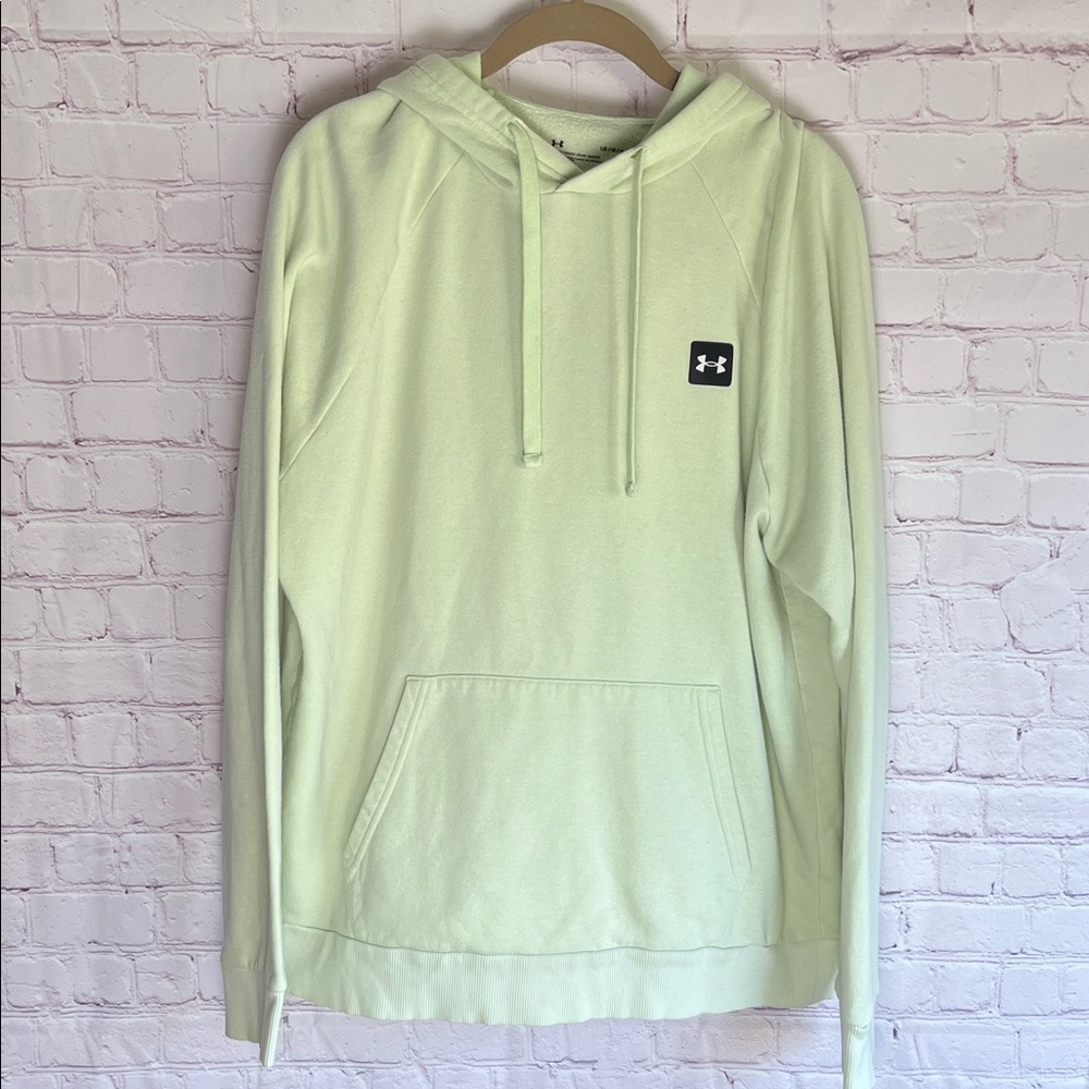 Under Armour‎ Light Green Pullover Hoodie Sweatshirt Woman’s Size Large
